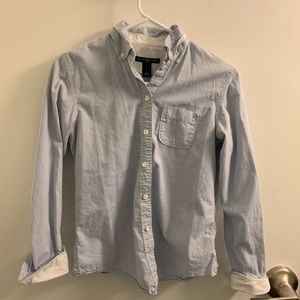 Casual button down with white cuff details